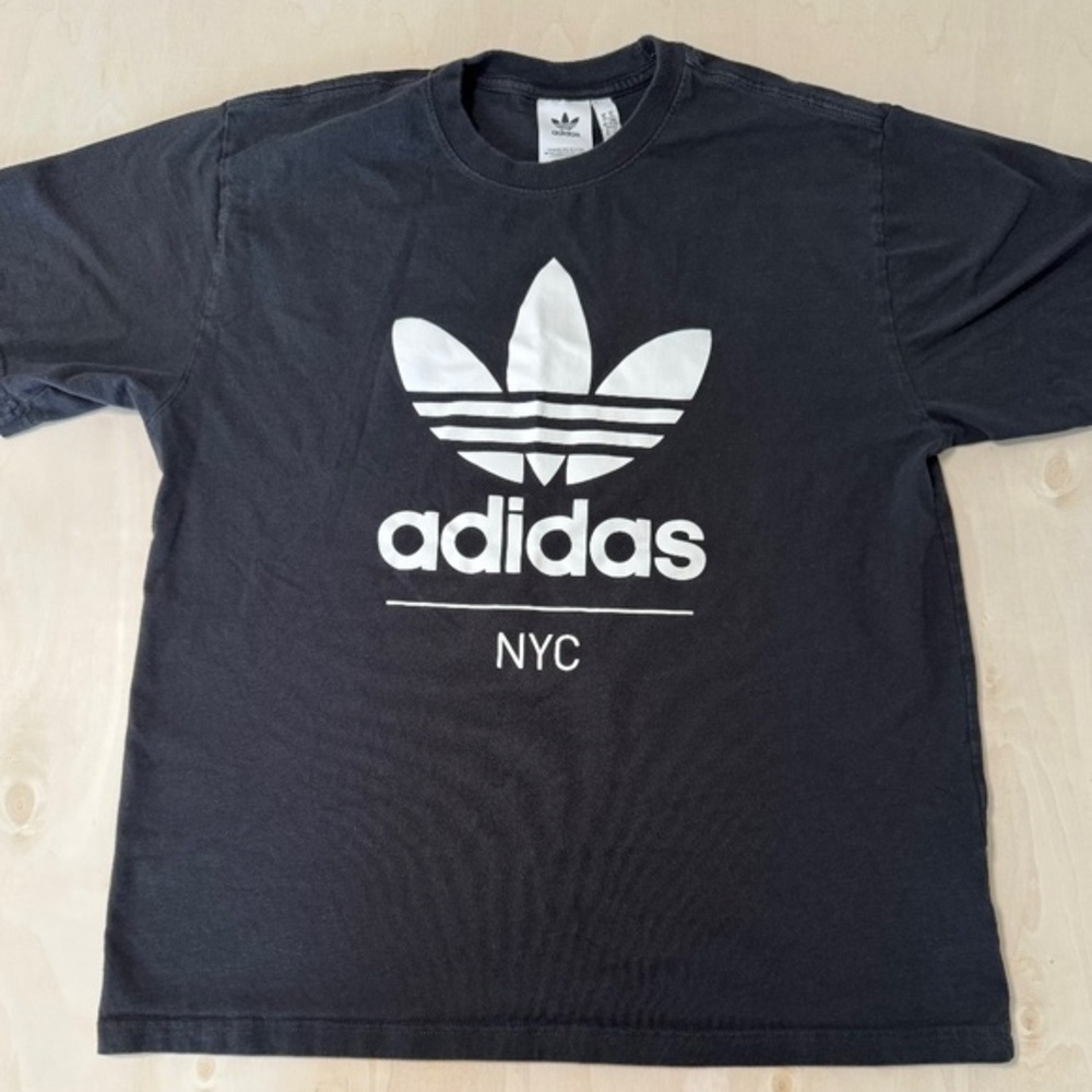 Adidas Originals Trefoil T Shirt - XL - Black w/ NYC Logo